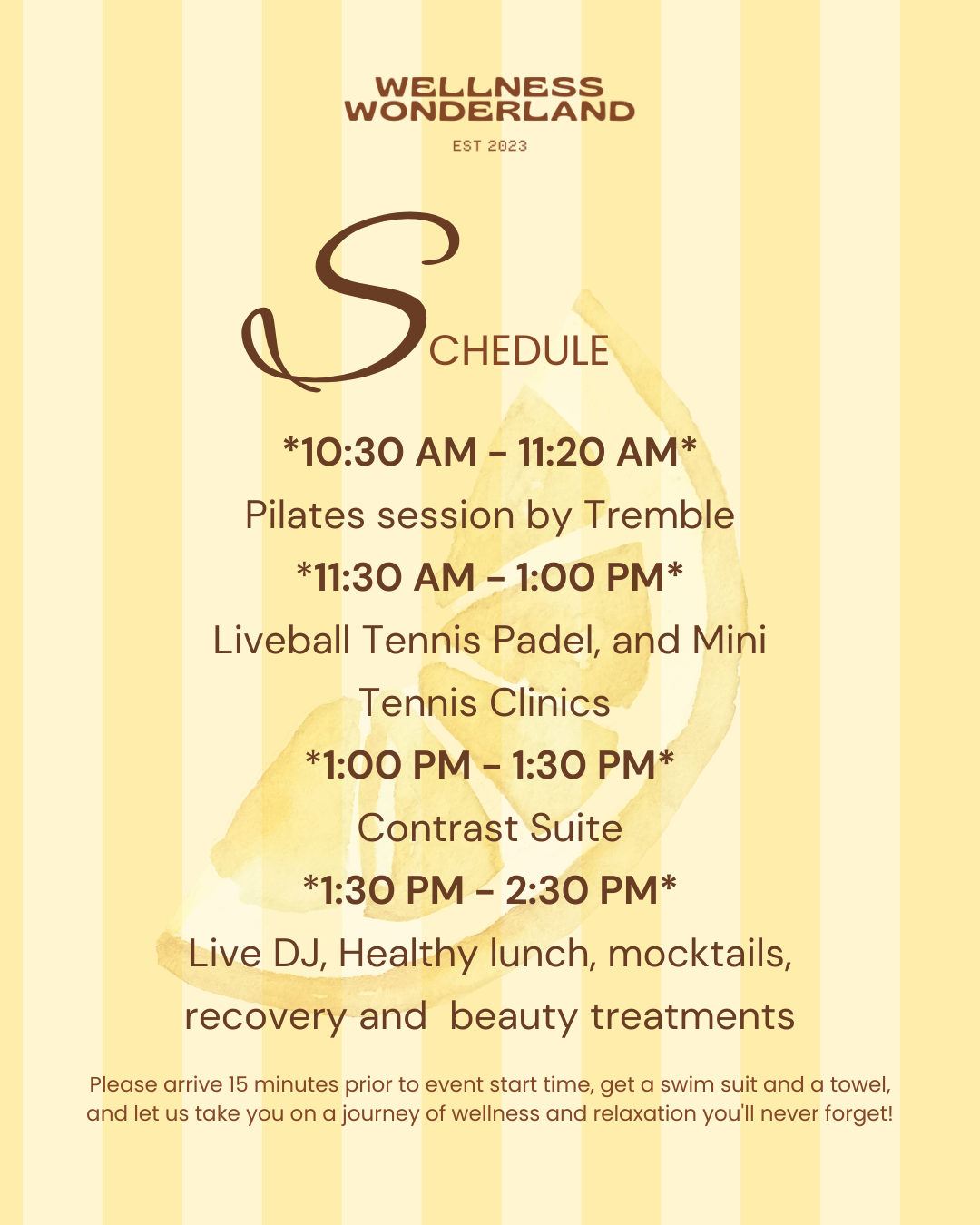 WELLNESS WONDERLAND Côte Du Court Hamptons 4th of July Racquet Retreat