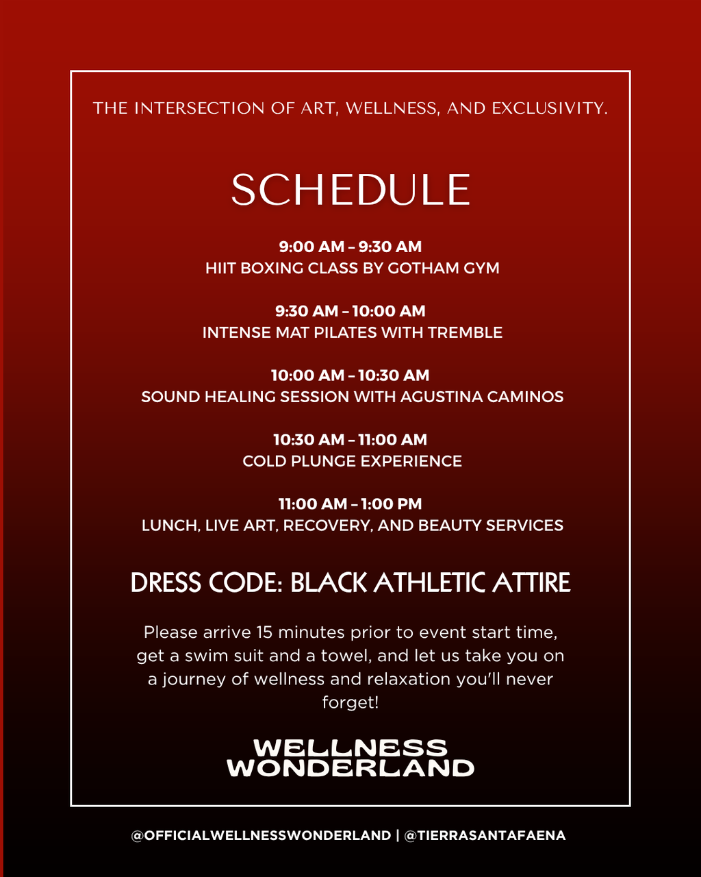 WELLNESS WONDERLAND x FAENA ART AWAKENING BASEL