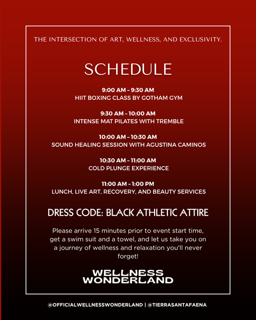 WELLNESS WONDERLAND x FAENA ART AWAKENING BASEL