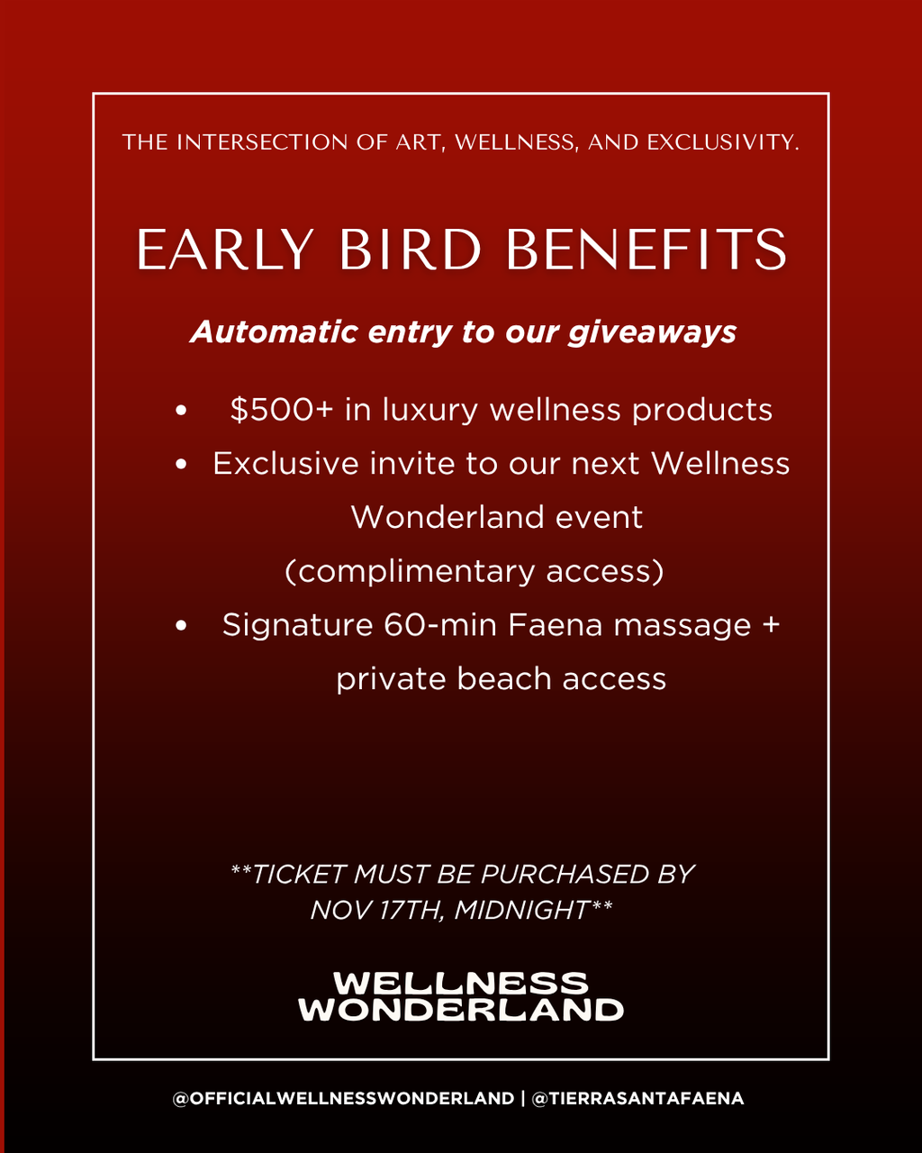 WELLNESS WONDERLAND x FAENA ART AWAKENING BASEL